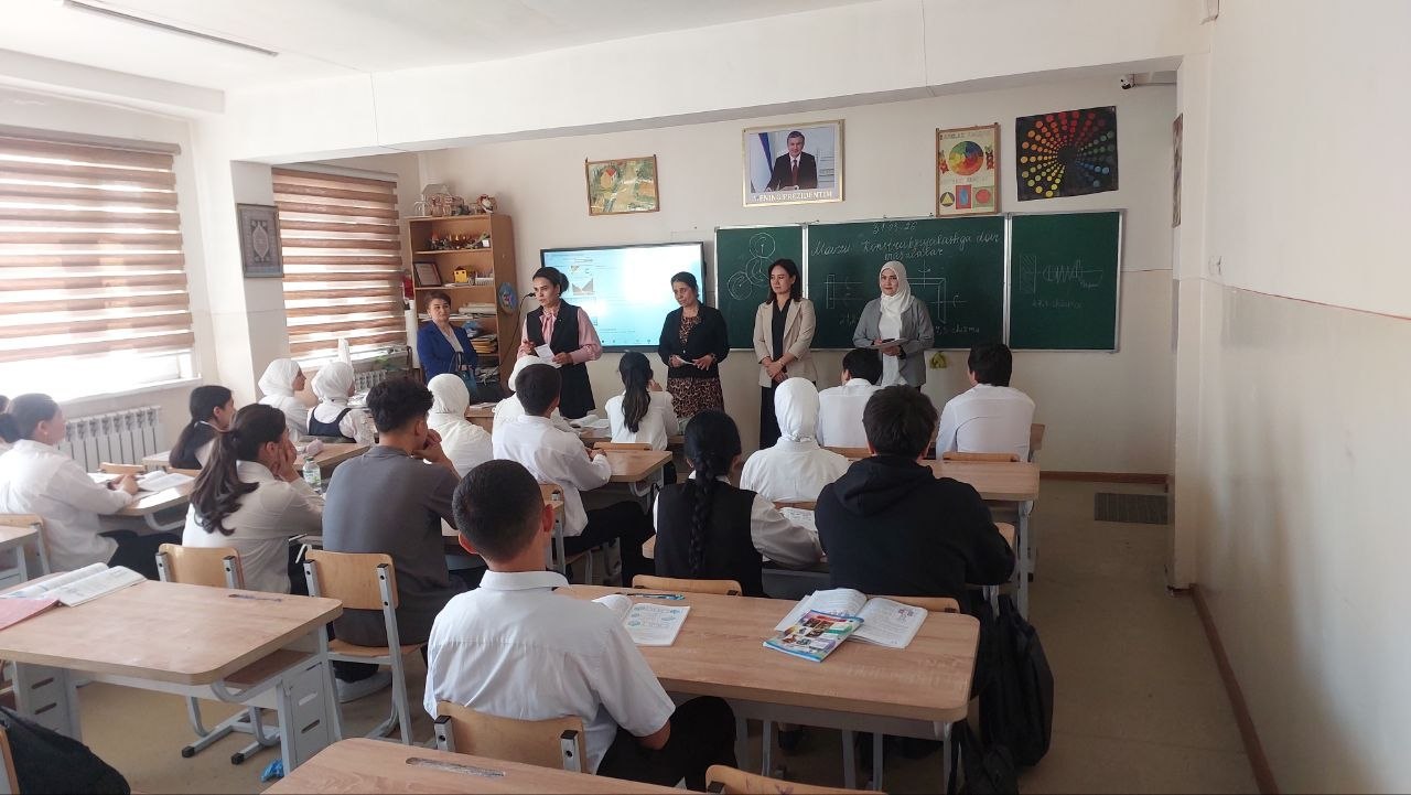 Kasbga yo‘naltirish: Texnikum o‘qituvchilari maktablarda targ‘ibot tadbirlarini o‘tkazmoqda